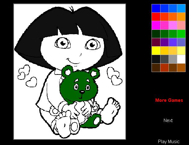 Dibujos para pintar en el ordenador de Dora la Exploradora (I) | Dibujos  para cortar y colorear