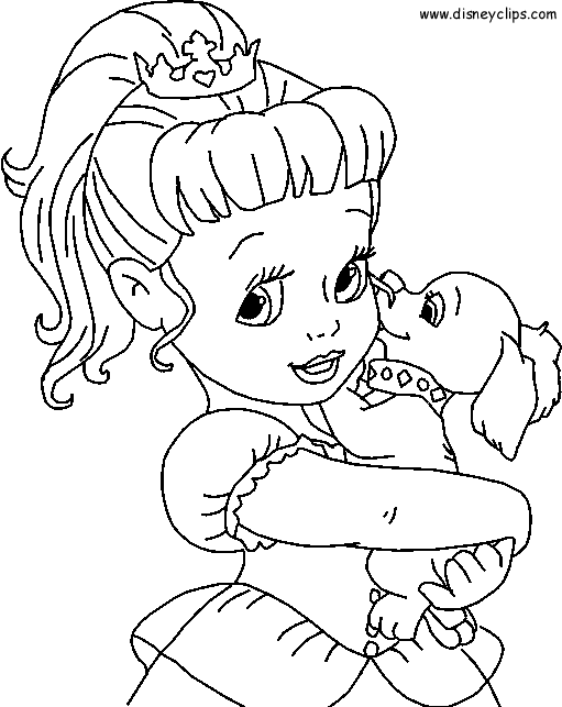 Dibujos Para Colorear De Princesas Bebés Dibujos Para Cortar Y