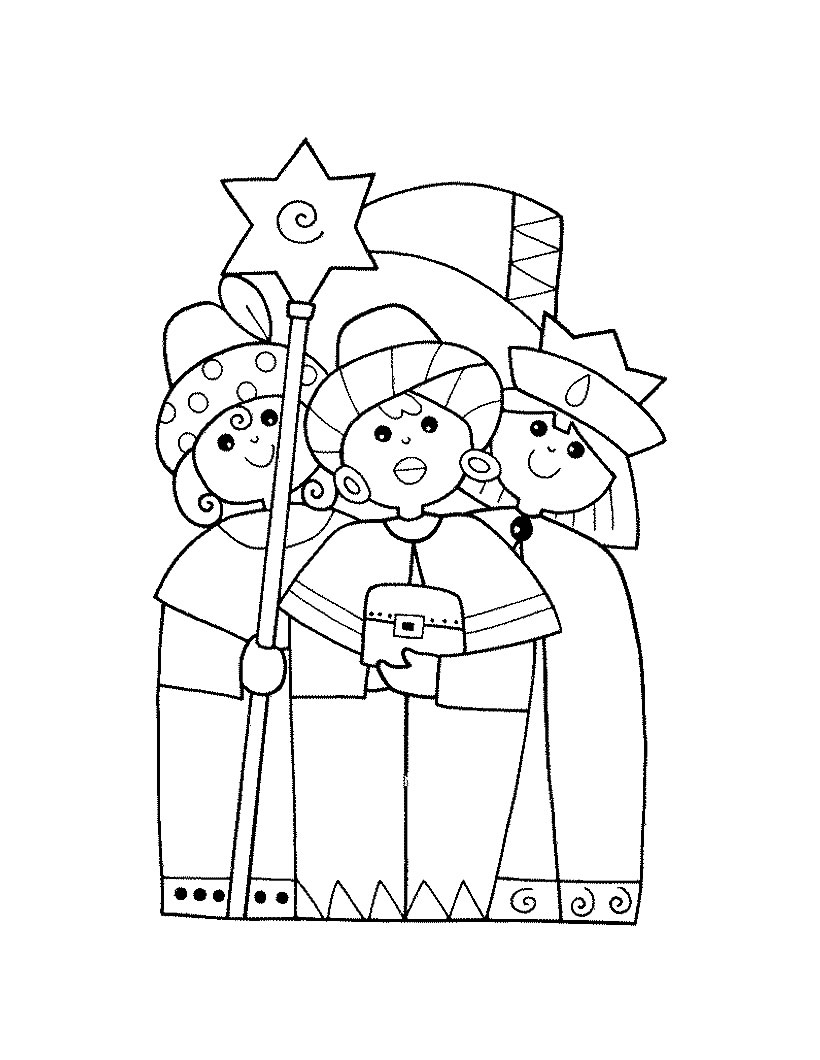 Reyes Magos Dibujos Para Colorear De Navidad Para Ninos