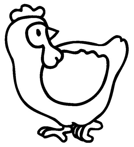 dibujo para colorear un gallo