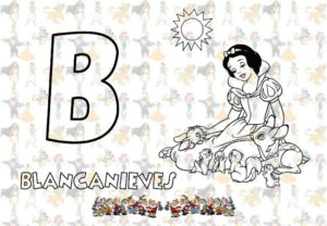dibujos para colorear disney letra b