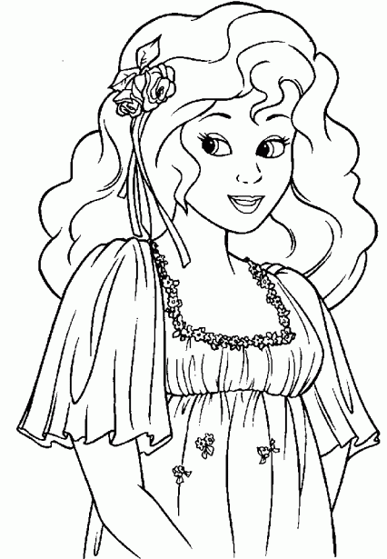 dibujos para colorear princesa medieval