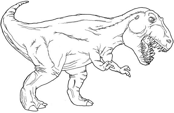 dibujo tiranosaurio rex