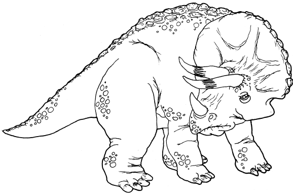 dibujo triceratops