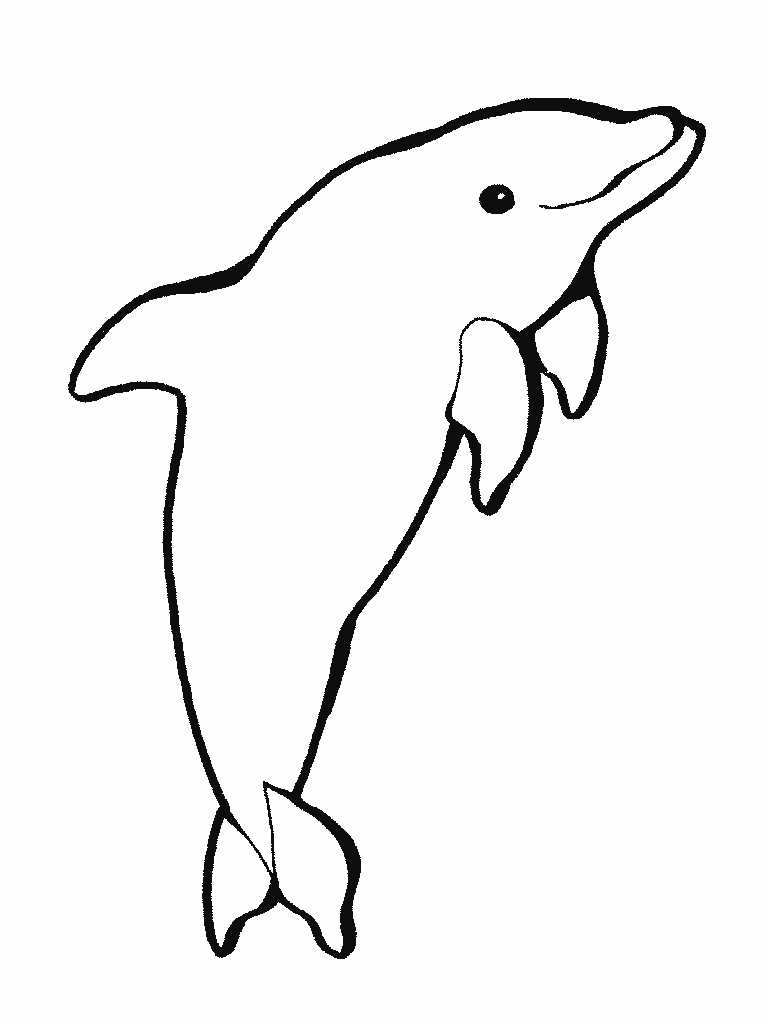 Colorear Animales Marinos Delfín Dibujos Para Cortar Y Colorear