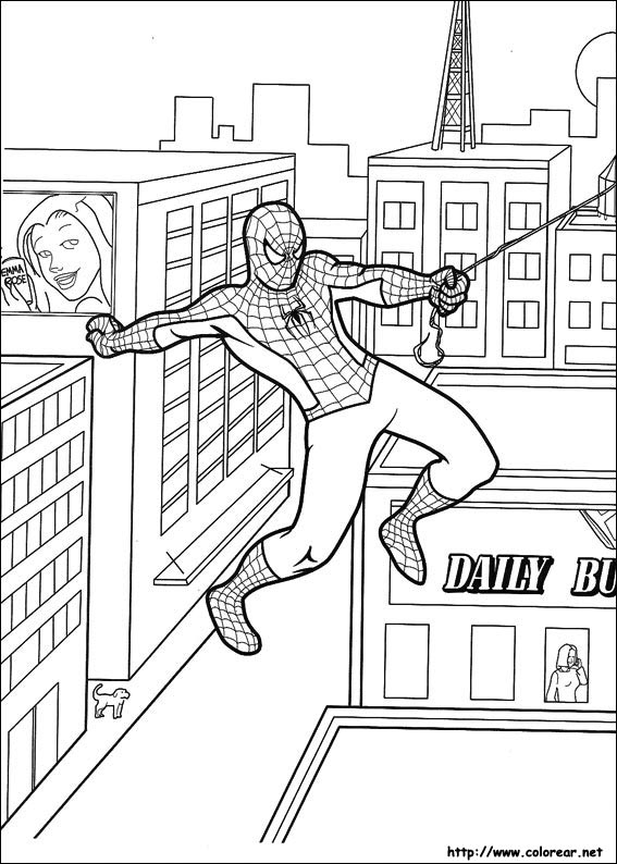 Dibujos para colorear de Spiderman (III) | Dibujos para cortar y colorear