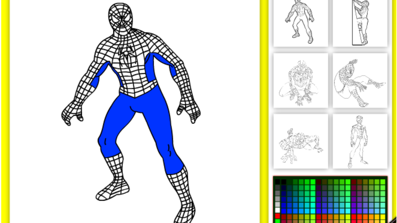 Dibujos para pintar online del hombre araña (II) | Dibujos para cortar y  colorear