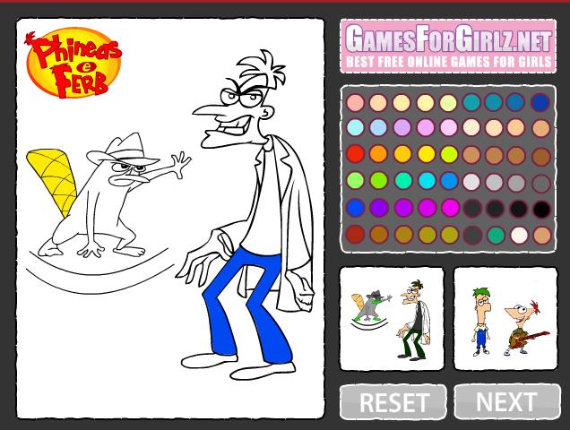 Dibujos Para Pintar Online Disney Phineas Y Ferb Dibujos Para