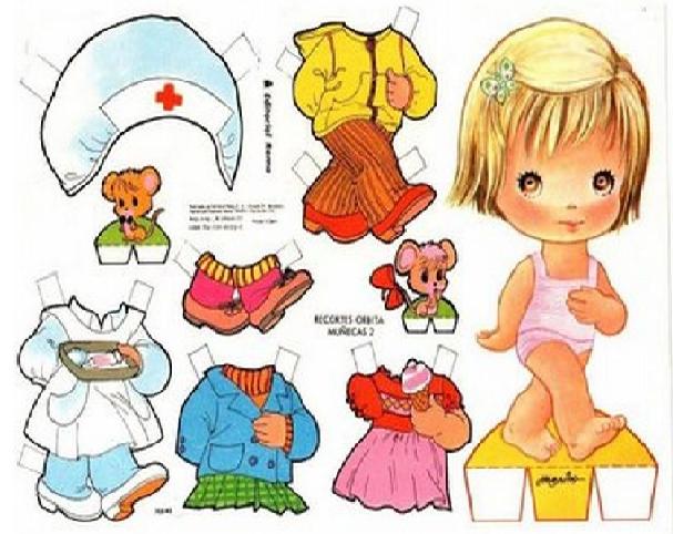 Recortables de muñecas| ¡Linda enfermera! | Dibujos para cortar y colorear