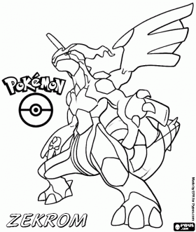 Dibujos para colorear de Pokémon | Zekrom