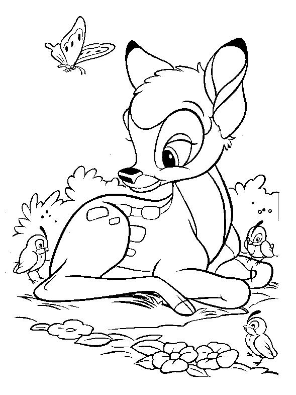 Dibujos para colorear Disney Junior | Bambi | Dibujos para cortar y colorear