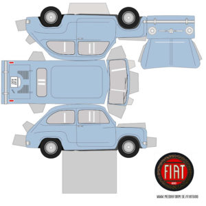 Recortables de coches antiguos| fiat 600