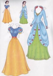 Muñecas recortables de las princesas Disney – Manualidades faciles