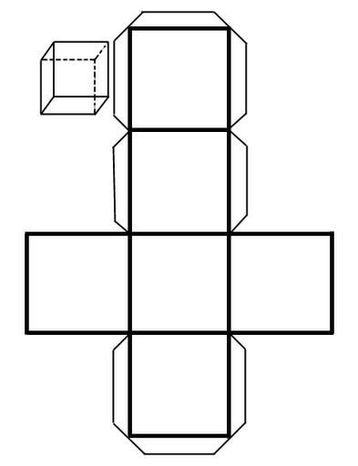 Recortables de figuras geométricas | cubo