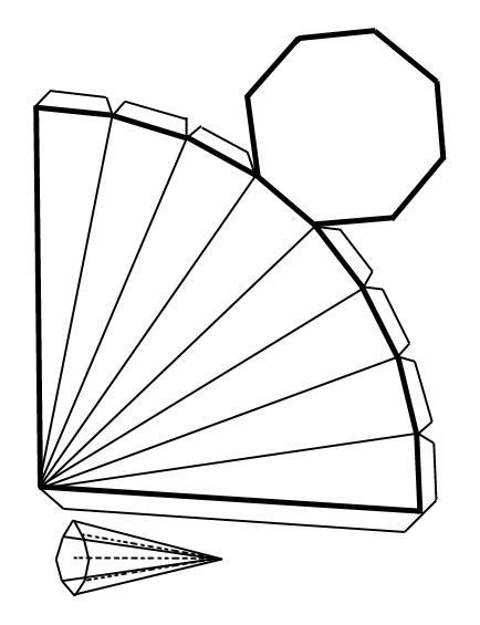 Recortables de figuras geométricas| piraoctagono