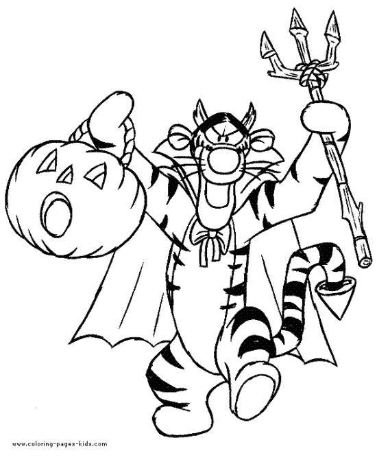 Dibujos para colorear Disney Junior | Tiger en Halloween