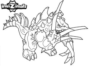Dibujos para colorear de Invizimals | Rattleraptor Max