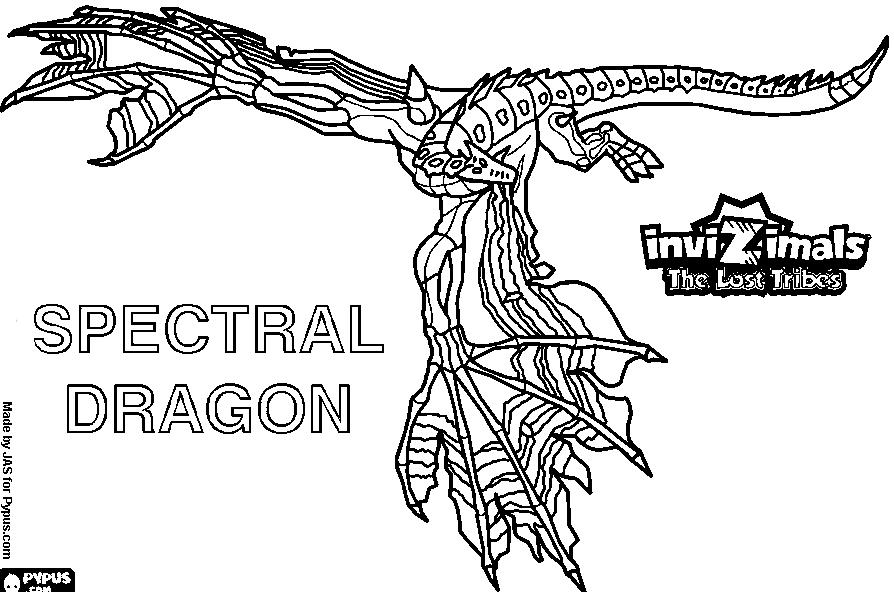 Dibujos para colorear de Invizimals| Spectral dragon