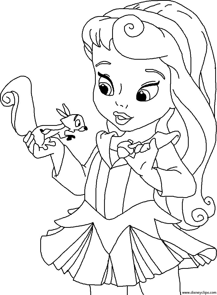 Dibujos para colorear de princesas | Dibujos para cortar y colorear
