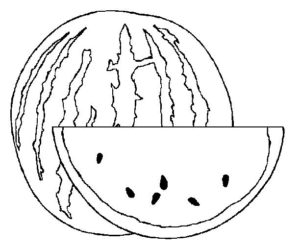 Dibujos para pintar en tela frutas| Sandía