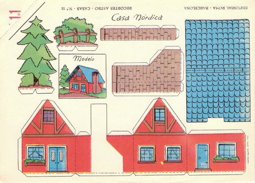 Recortables de casas y edificios | Dibujos para cortar y colorear