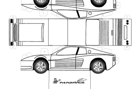 Recortables De Coches Porsche Dibujos Para Cortar Y Colorear