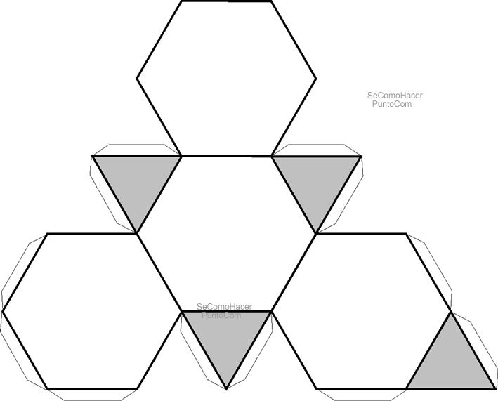 Recortables de figuras geométricas |Tetrahedro truncado
