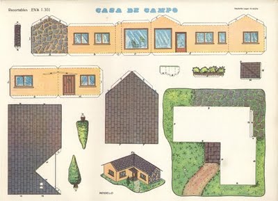 casamentero educador mediodía Recortables de casas y edificios | Casa de campo | Dibujos para cortar y  colorear