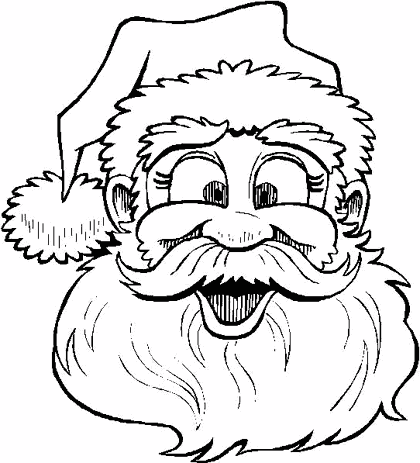 Dibujos para colorear Navidad: Santa Claus | Dibujos para cortar y colorear